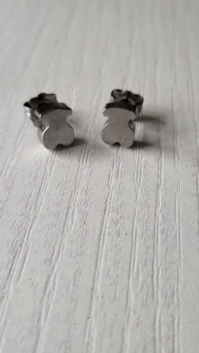 Pendientes Tous osito plata