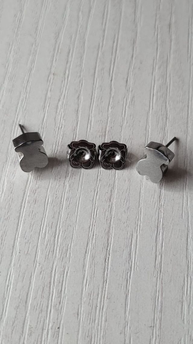Pendientes Tous osito plata
