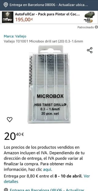 2 Juegos Brocas 0.3-1.6mm HSS MB1726