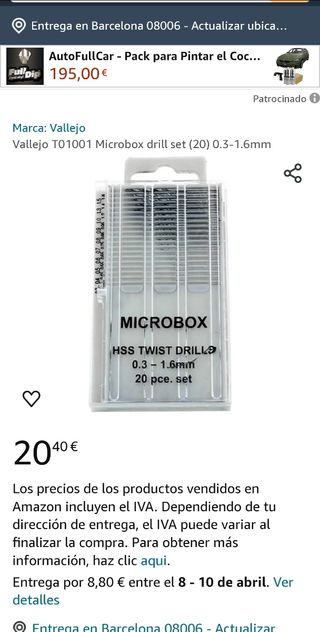 2 Juegos Brocas 0.3-1.6mm HSS MB1726