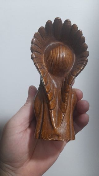 Statuina Indiano legno vintage