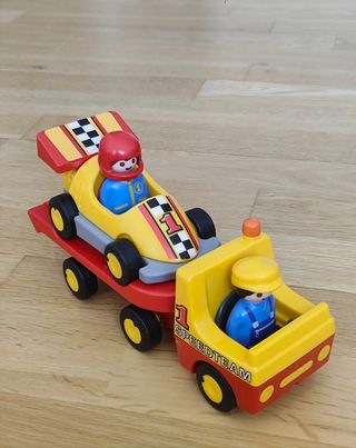 PLAYMOBIL 123 CAMIÓN CON COCHE DE CARRERAS