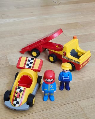 PLAYMOBIL 123 CAMIÓN CON COCHE DE CARRERAS