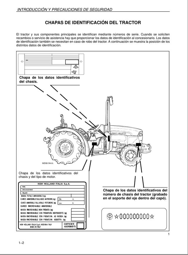Manual Tractor New Holland TN70F-TN95F