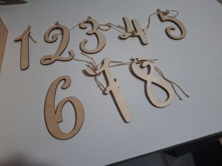 Números madera boda - Seating plan