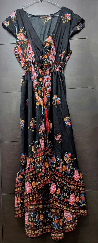 Vestido largo estampado boho
