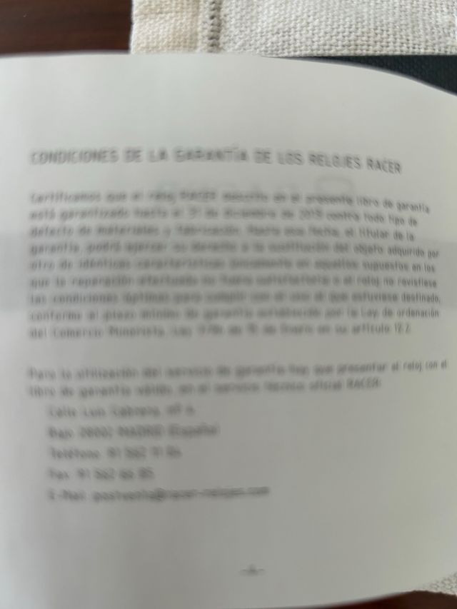 Orologio RACER nuovo