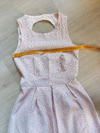 Vestido estilo años 50 rosa crema S 36 cóctel 