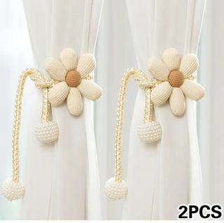 Sujeta cortinas | 2 pzas beige