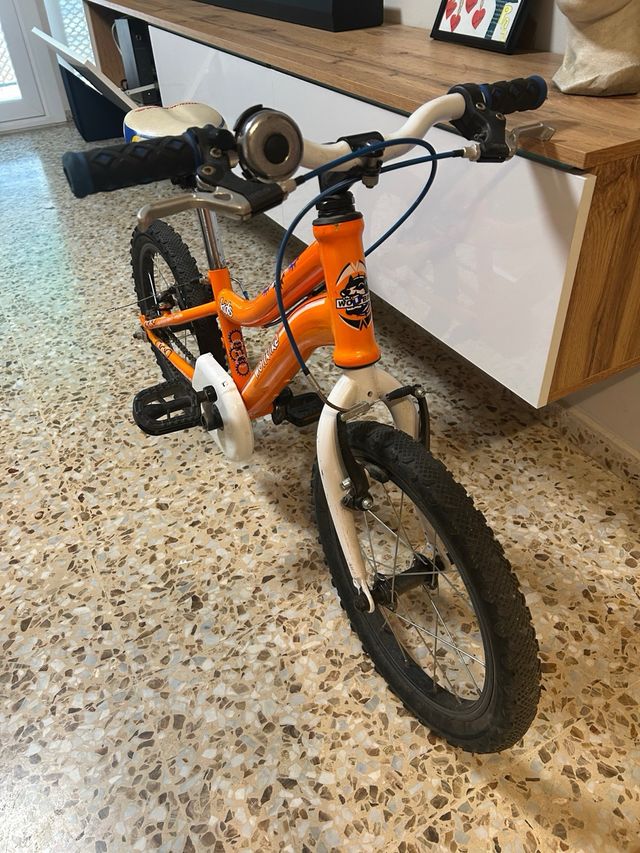 Bicicleta niño Wolfbike 16" naranja