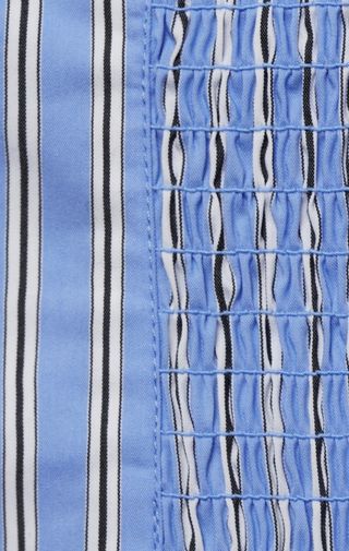 Top azul rayas palabra de honor.