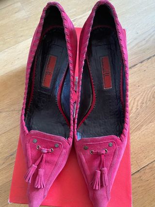 Zapatos tacón Carolina Herrera rojos, talla 37