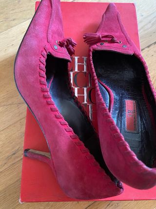 Zapatos tacón Carolina Herrera rojos, talla 37