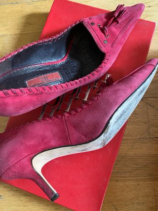 Zapatos tacón Carolina Herrera rojos, talla 37