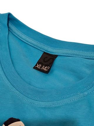 Camiseta vintage turquesa