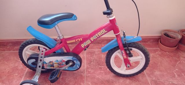 Bicicleta Paw Patrol 12" roja