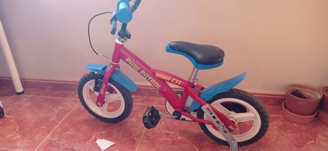 Bicicleta Paw Patrol 12" roja