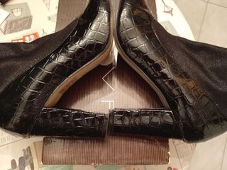 Botines negros mujer tacón cuña