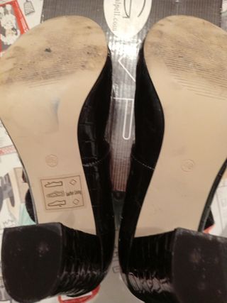 Botines negros mujer tacón cuña