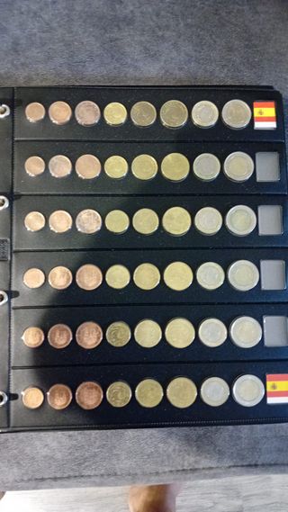 Colección Euros 1999 a 2016 S/C España+ALBÚM+HOJAS