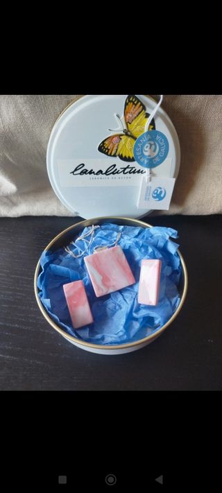 Colgante+pendientes ceramica de autor