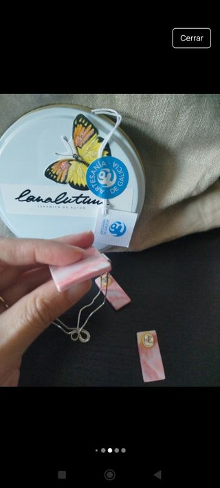 Colgante+pendientes ceramica de autor