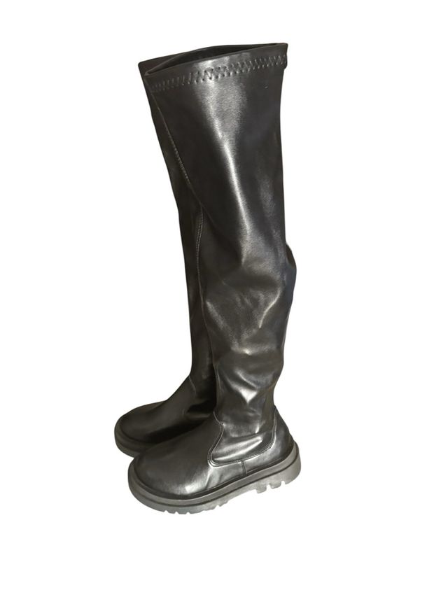Botas altas negras elásticas