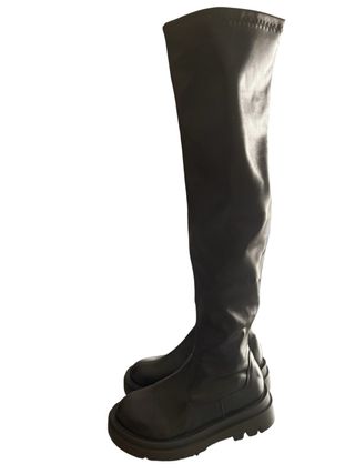 Botas altas negras elásticas