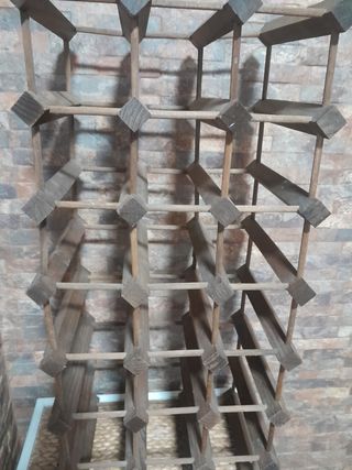 Botellero madera años 70 mide 75cm alto X 34 de an