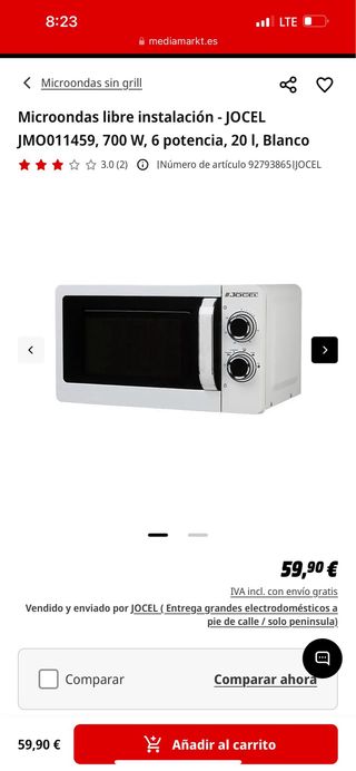 Microondas Jocel nuevo
