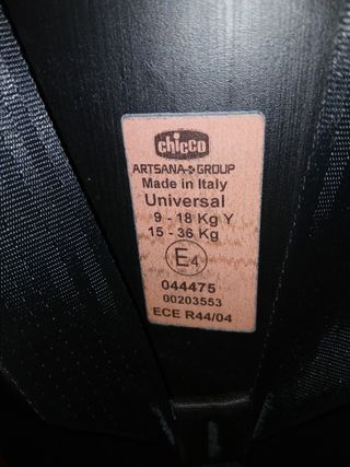 SILLA CHICCO DE COCHE PARA NIÑOS