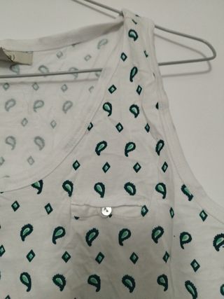 Camiseta tirantes - Blanco/Verde