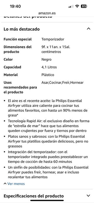 Freidora de aire Philips