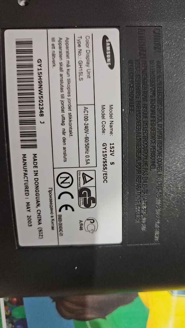 Monitor pc marca samsung gh15ls