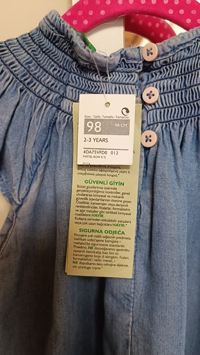 Vestido vaquero Benetton (2-3 años)