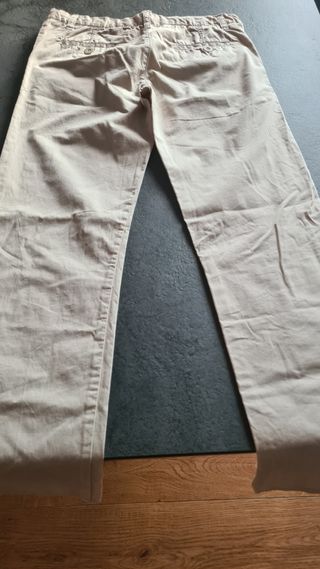 Pantaloni Cotone Beige