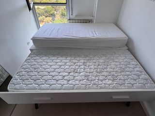 Cama nido blanca KIBUC con 4 cajones.