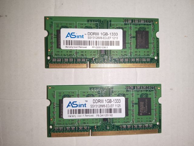 2x RAM ASint DDRIII 1GB-1333