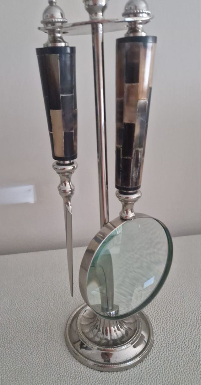 Juego de Lupa y Abrecartas Vintage