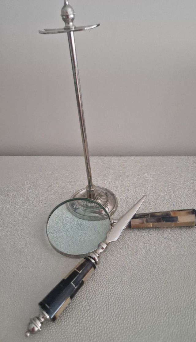 Juego de Lupa y Abrecartas Vintage