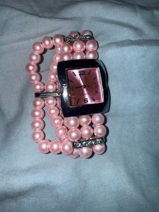 Reloj D F vintage rosa