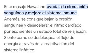 Masaje californiano,hawaiano y depilación 