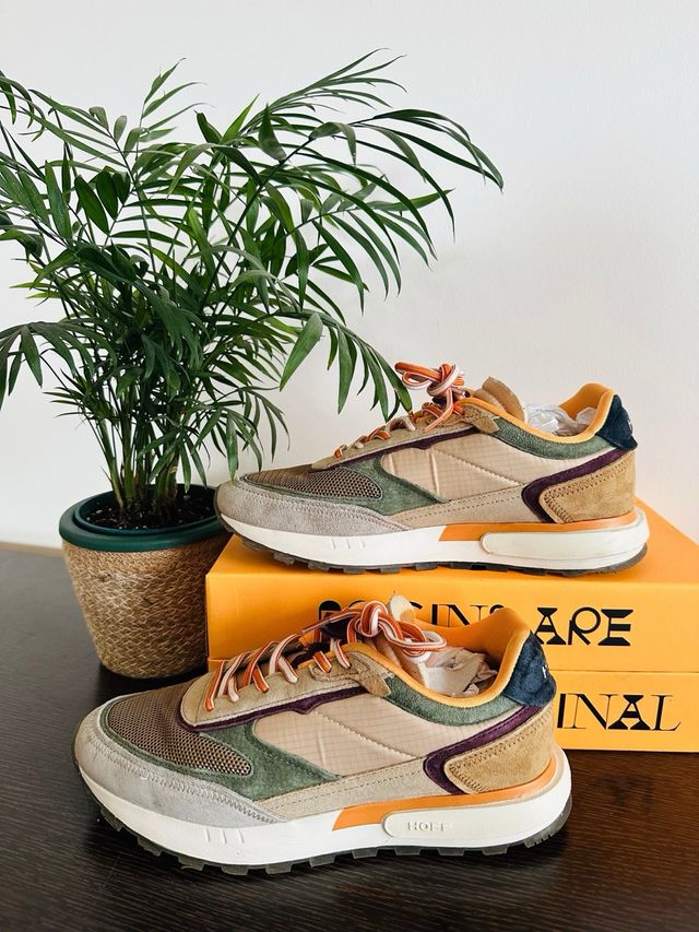 Zapatillas HOOF Kilwa Man beige/verde oliva hombre