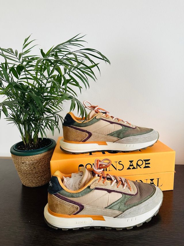 Zapatillas HOOF Kilwa Man beige/verde oliva hombre