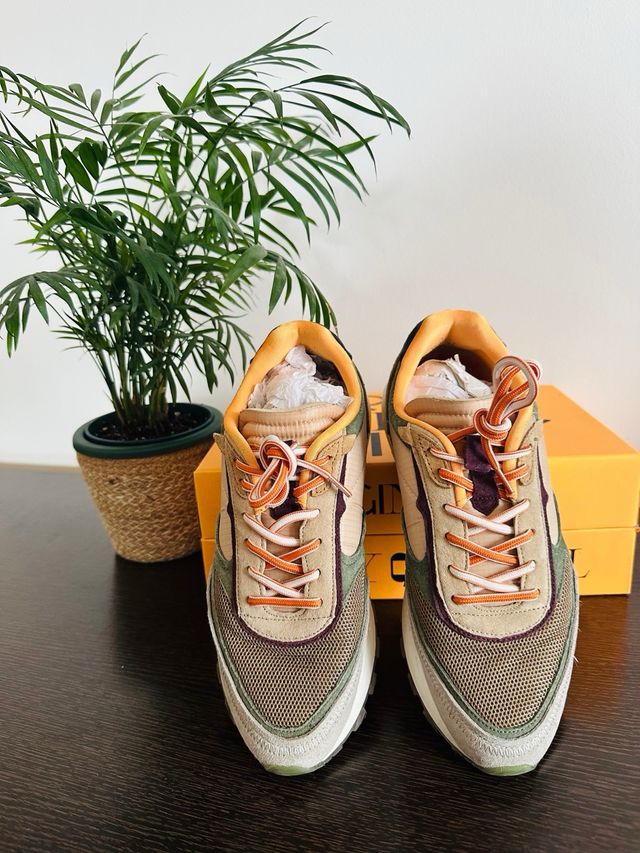 Zapatillas HOOF Kilwa Man beige/verde oliva hombre