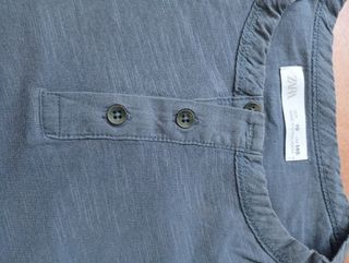 Camiseta Zara azul hombre
