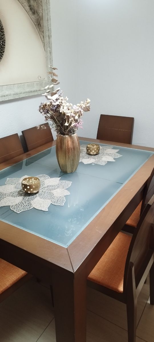 Mesa comedor 6 sillas - madera