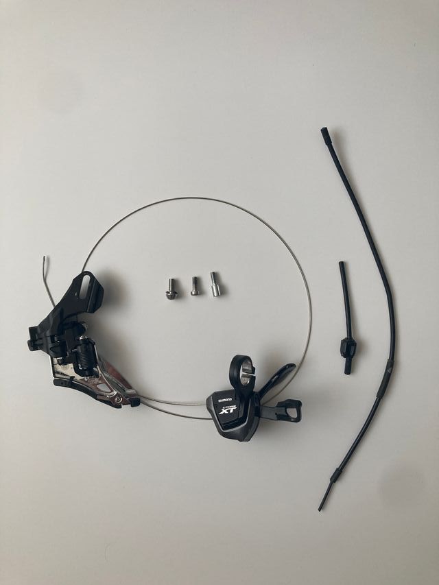 deragliatore anteriore mtb 2X manettino Shimano XT