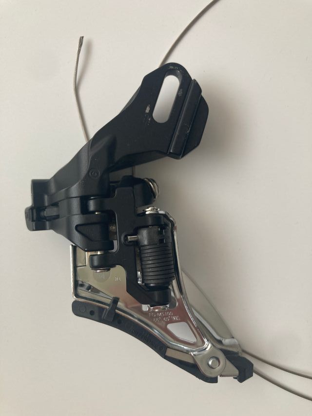 deragliatore anteriore mtb 2X manettino Shimano XT