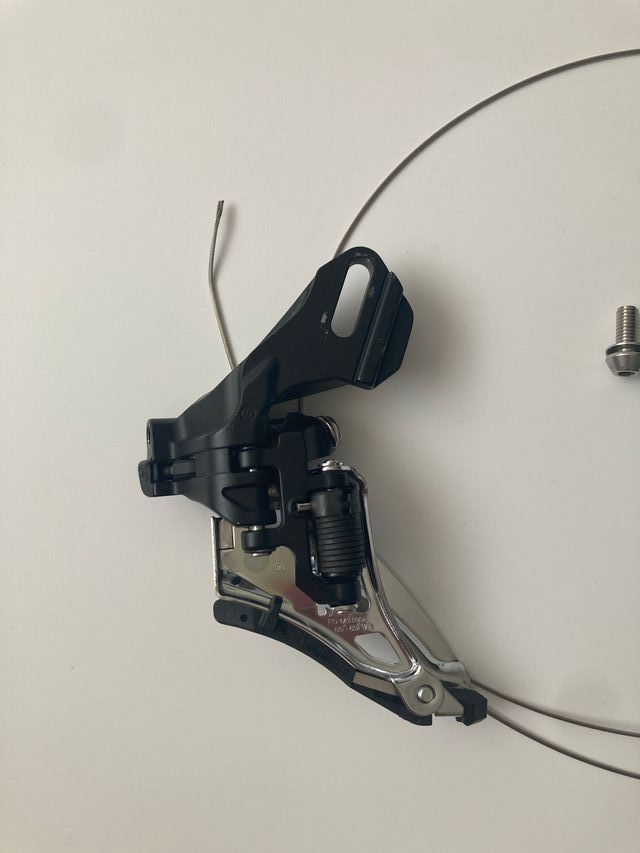 deragliatore anteriore mtb 2X manettino Shimano XT